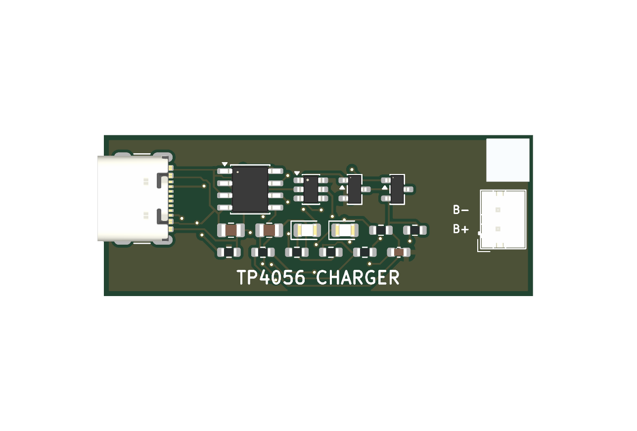 Charger board, top view
