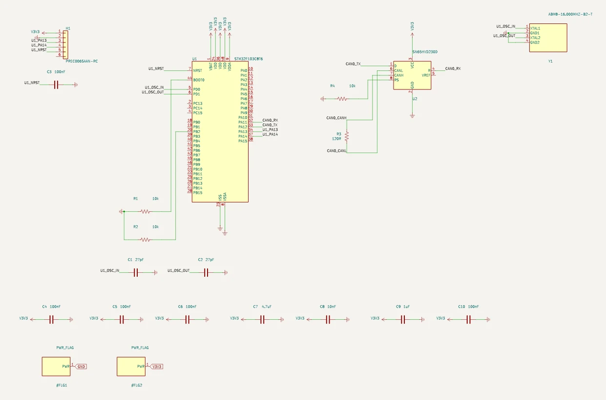 The can bus node schematic, compiled by Typmax